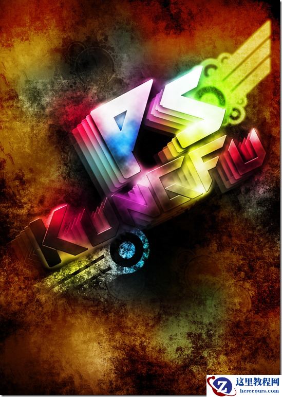 Photoshop打造炫酷耀眼几何形状文字