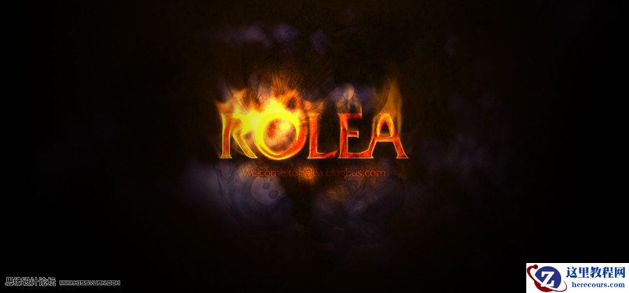 Photoshop制作超酷的虚拟火焰字