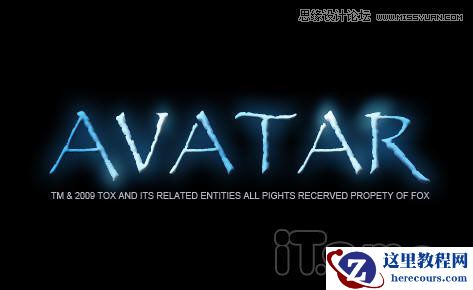 Photoshop制作阿凡达电影的宣传海报字体