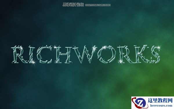 Photoshop创建破碎的玻璃文本效果