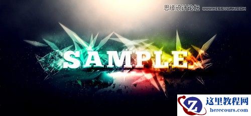 Photoshop制作彩虹立体文字教程