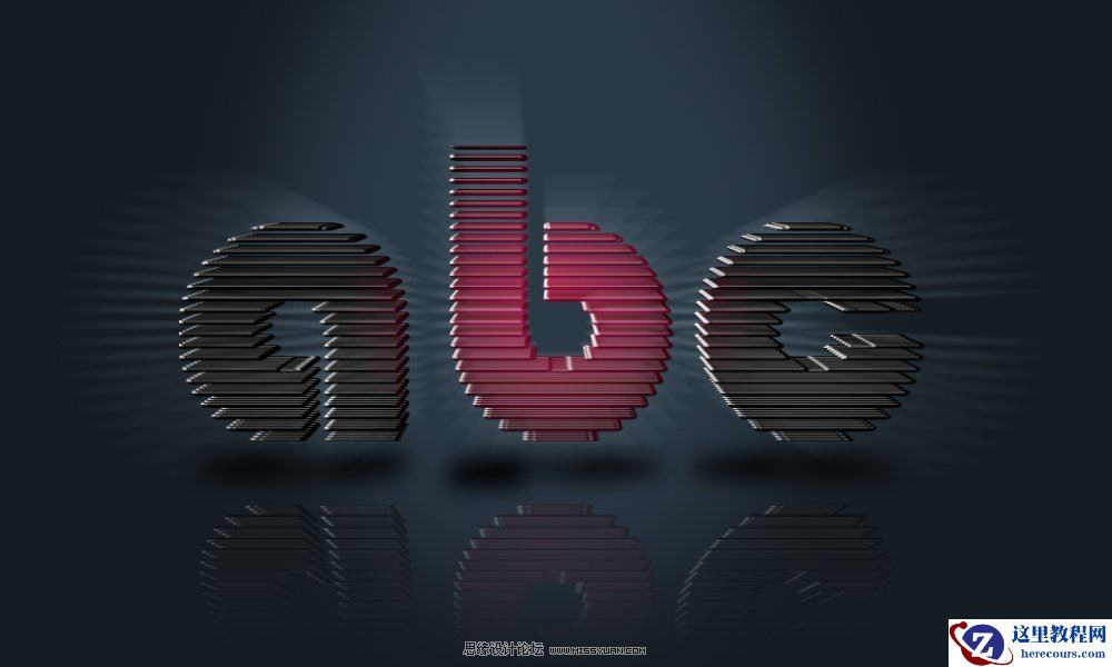 Photoshop字体教程：质感立体栅格文字