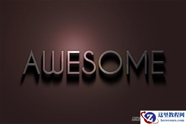 Photoshop字体教程：光线金属字特效