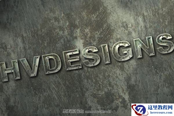 Photoshop制作超酷效果的金属立体字