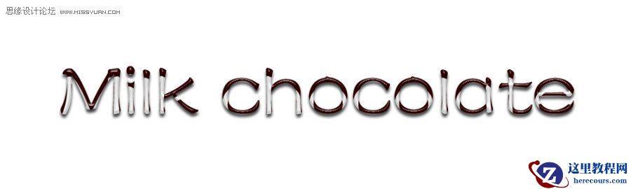 Photoshop制作漂亮的奶油巧克力字