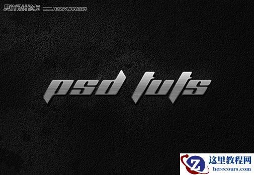 Photoshop在混凝土上制造金属字效果