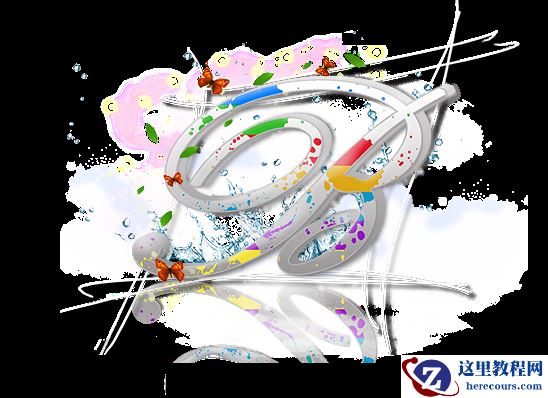 Photoshop制作迷彩效果的立体字特效