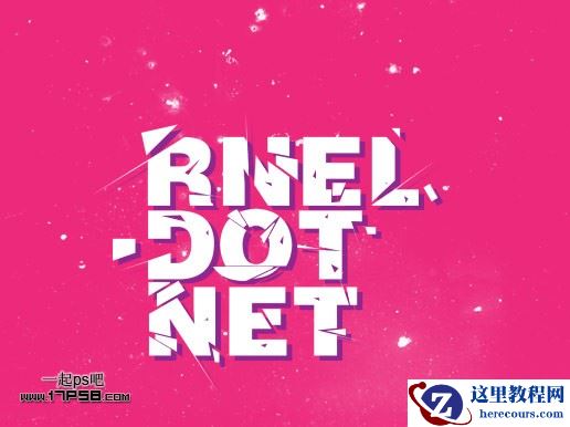 Photoshop制作逼真破碎字体效果