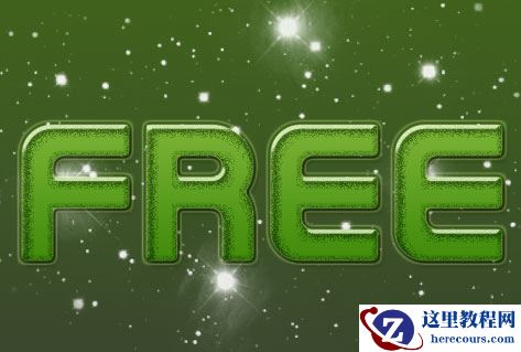 Photoshop制作绿色风格的颓废立体字