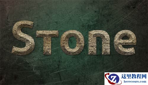 Photoshop制作3D效果的石头字教程