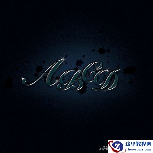 Photoshop制作的立体质感效果的艺术字