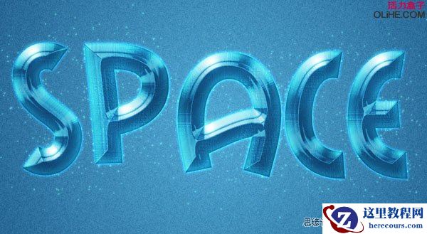 Photoshop制作梦幻的蓝色浮雕字教程