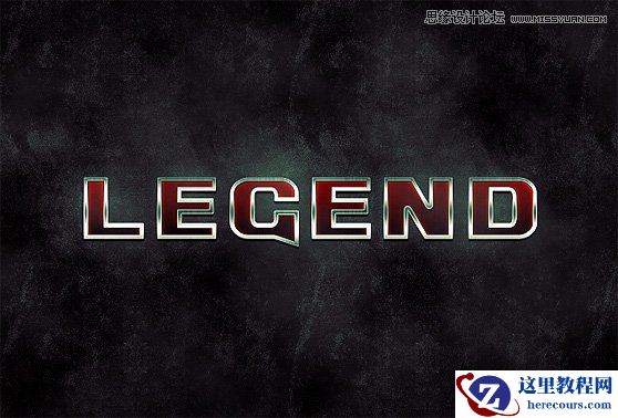 Photoshop制作金属质感包边三维文字教程