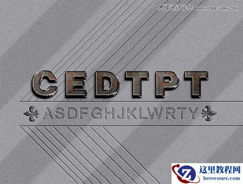 Photoshop打造3D铁铸字体效果