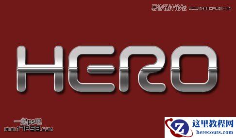 Photoshop制作质感金属字教程