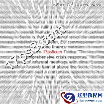 Photoshop制作动感放射字教程