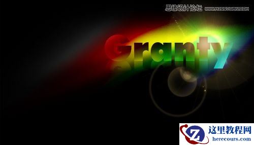 Photoshop简单制作彩虹光晕文字效果教程