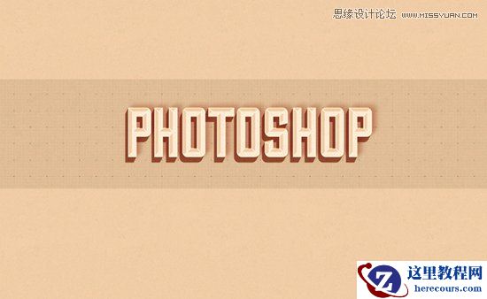 Photoshop制作复古阴影效果的立体字教程