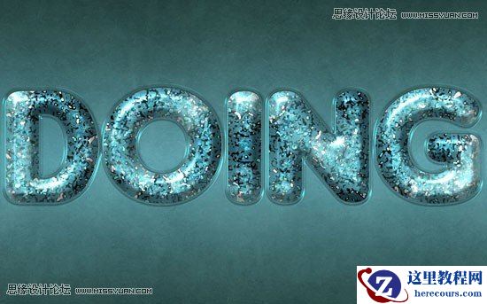 Photoshop制作颗粒效果的立体艺术字教程