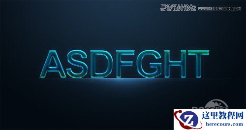 Photoshop设计夜光效果的霓虹字