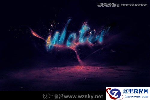 Photoshop巧用滤镜制作发光液体字教程