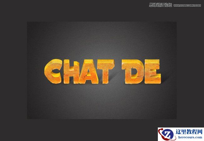 Photoshop设计橙色风格的3D艺术字教程