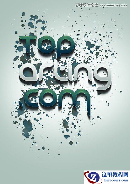 Photoshop制作水彩喷溅效果的艺术字