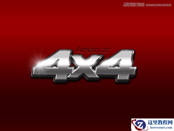 Photoshop使用图层样式绘制金属质感的艺术字