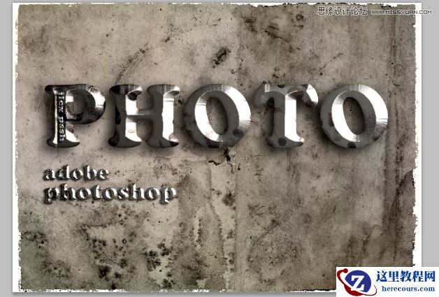 Photoshop制作质感金属特效字