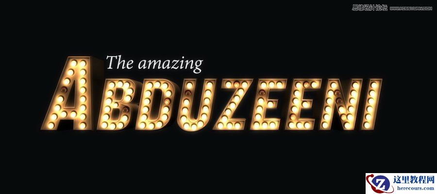 Photoshop使用3D工具制作超酷的金属立体字