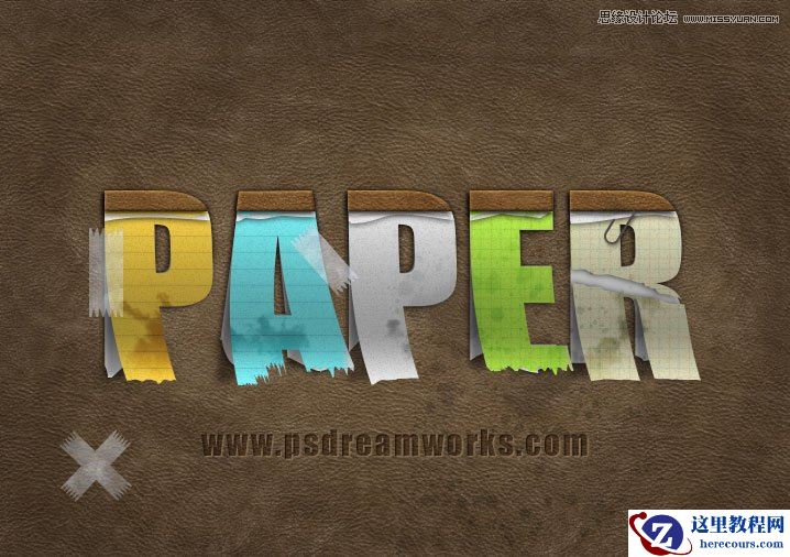 Photoshop设计贴纸效果的创意艺术字教程