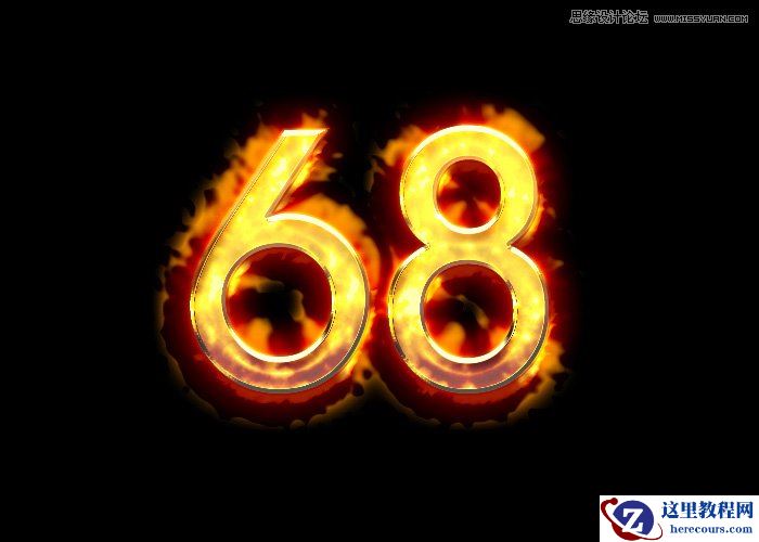 Photoshop制作燃烧效果的立体字视频教程