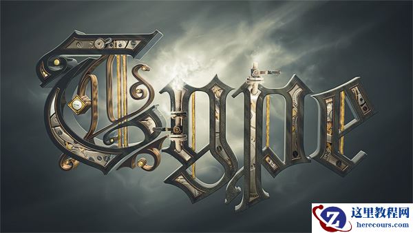 Photoshop结合AI和C4D制作哥特式3D字