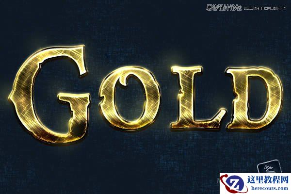 Photoshop制作金属颓废风格的艺术字教程