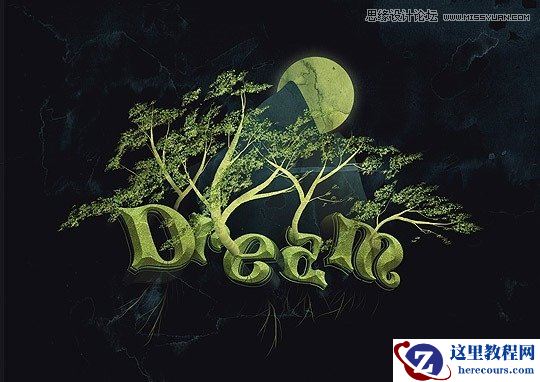 Photoshop结合AI制作梦境般的艺术字教程