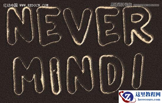 Photoshop使用滤镜制作颓废风格的描边字