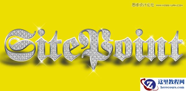 Photoshop制作超酷的钻石艺术字教程