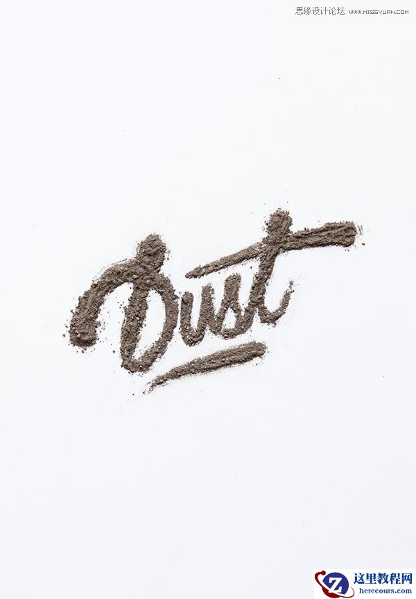 Photoshop创建原汁原味的尘土字体教程