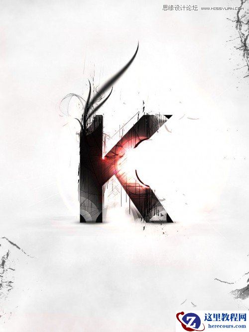 Photoshop制作黑白风格的抽象艺术字教程
