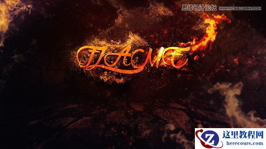 Photoshop制作火焰燃烧效果的3D艺术字