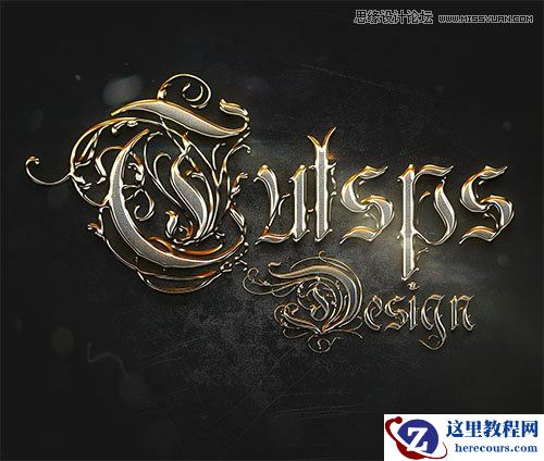 Photoshop制作哥特风格的金属艺术字教程