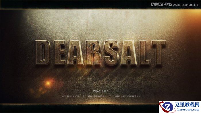 Photoshop制作复古风格的3D立体字教程