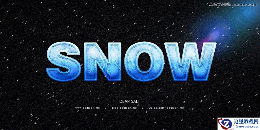 Photoshop制作冬季超酷的冰冻艺术字教程