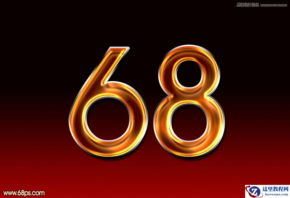 Photoshop巧用图层样式制作高光艺术字