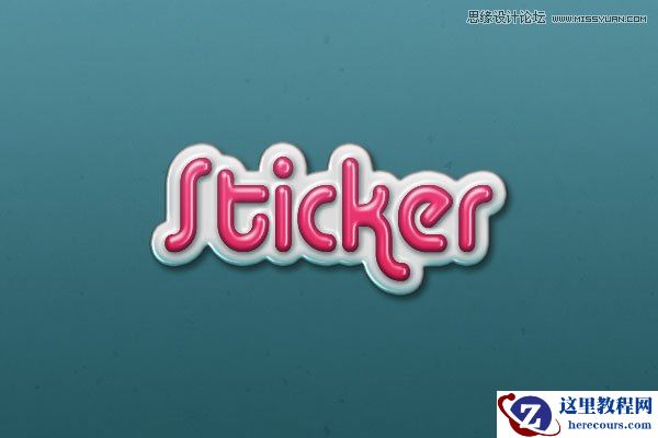 Photoshop设计糖果风格大气艺术字教程