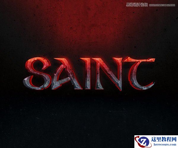 Photoshop制作熔岩效果的3D立体字教程