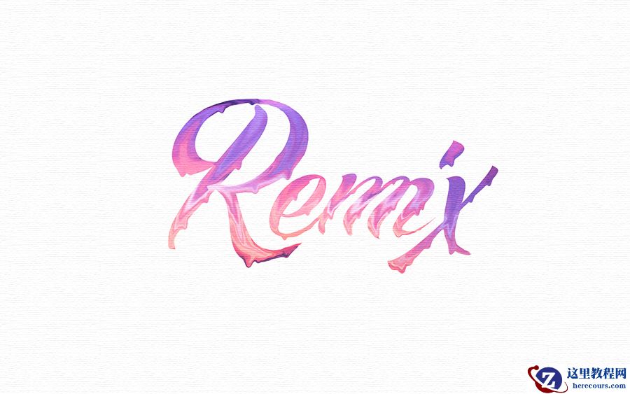 Photoshop制作绚丽的水彩艺术字视频教程