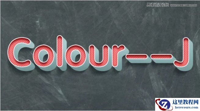 Photoshop简单制作斜纹浮雕立体字教程