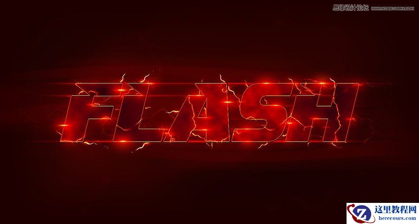 闪电文字：用PS制作闪电特效艺术字