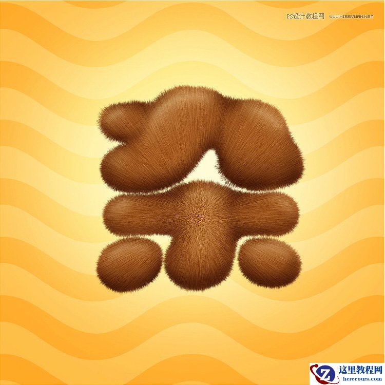 艺术字体：PS制作毛茸茸的艺术字